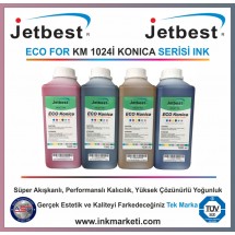 Jetbest Eko For KM1024İ Konica Solvent İnk Boya Mürekkep